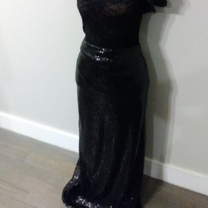 Black sequins skirt